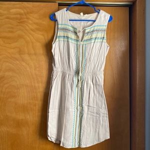 Kenji  Beaded Linen Dress NWOT